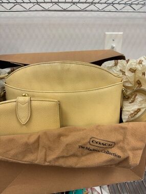DEADSTOCK INCREDIBLY RARE COACH MADISON BUTTER CROSSBODY & WALLET SET IN ORG BOX